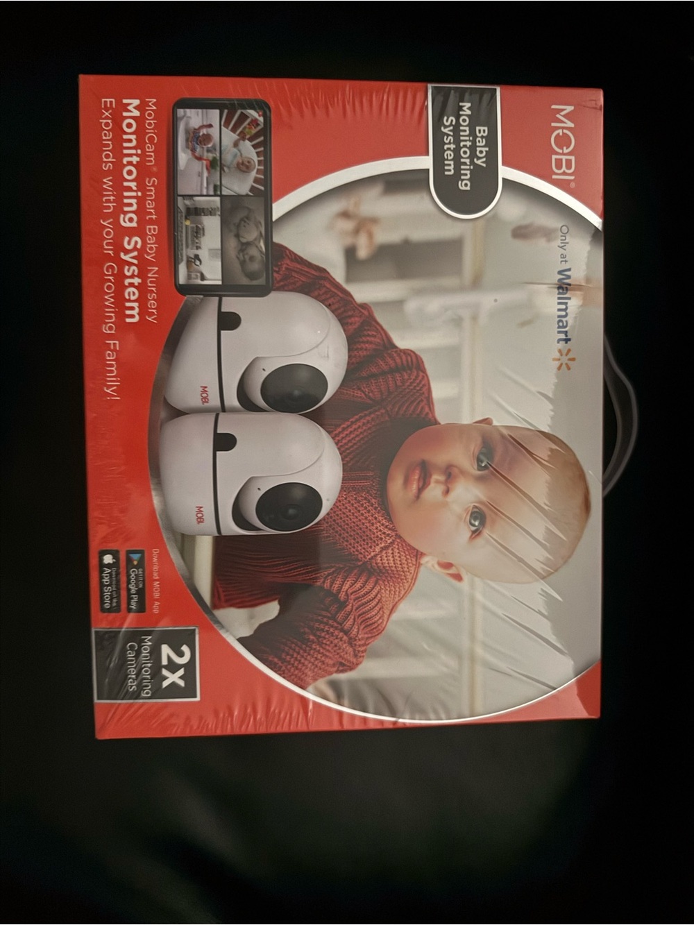Mobi Baby Monitoring System - White - 2 Camera Smart Nursery Monitor